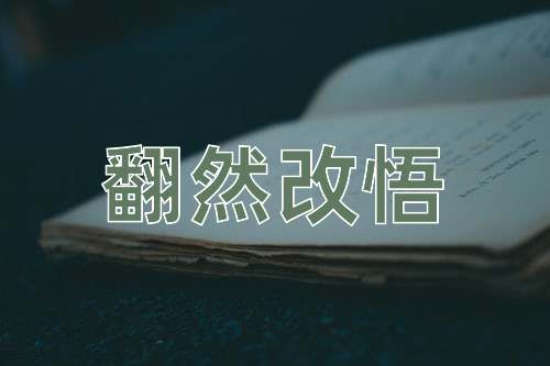 成语翻然改悟