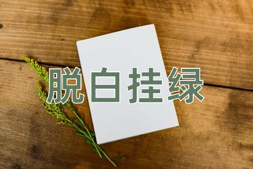 成语脱白挂绿